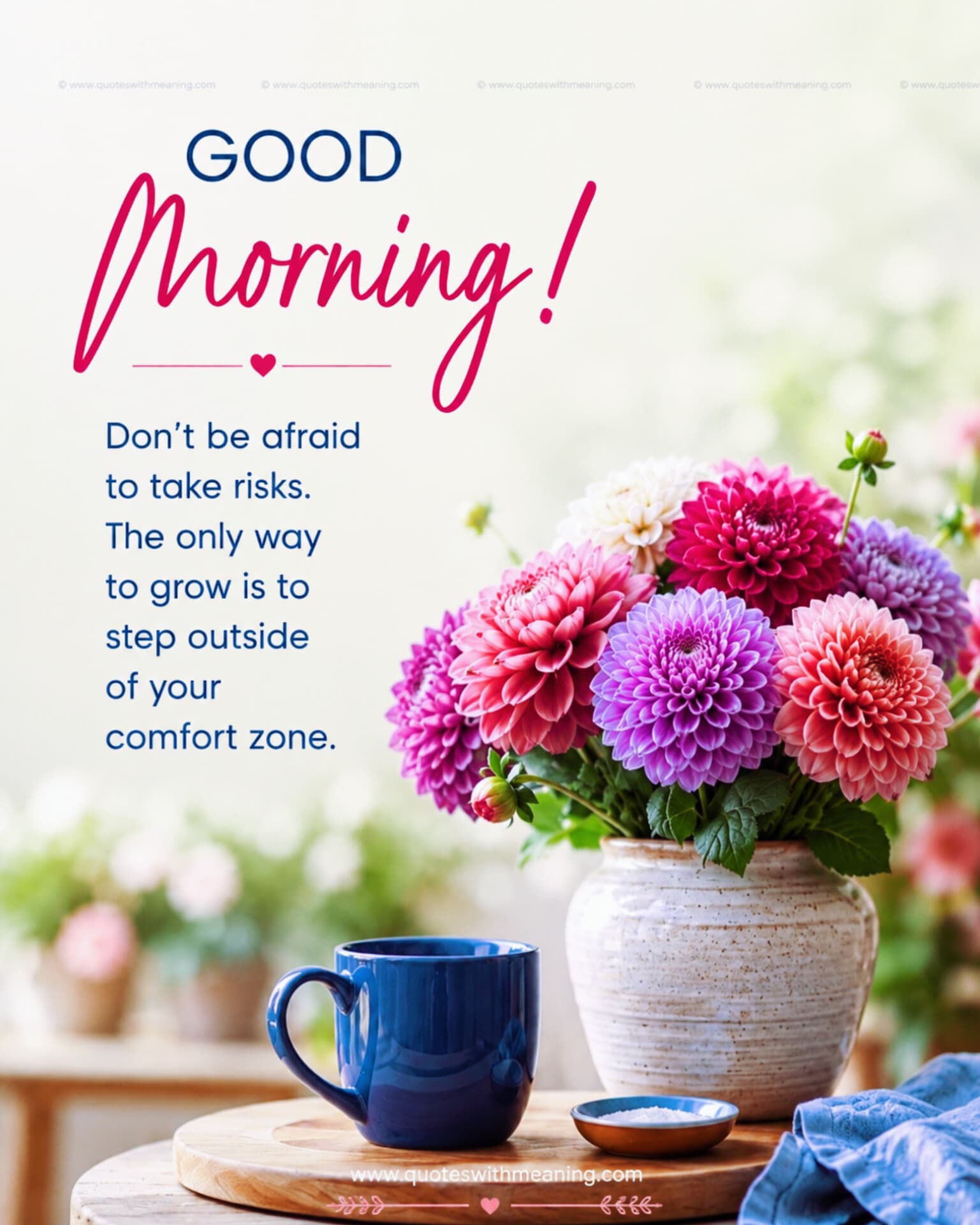 Free Good Morning motivational quote image #25 — download or share