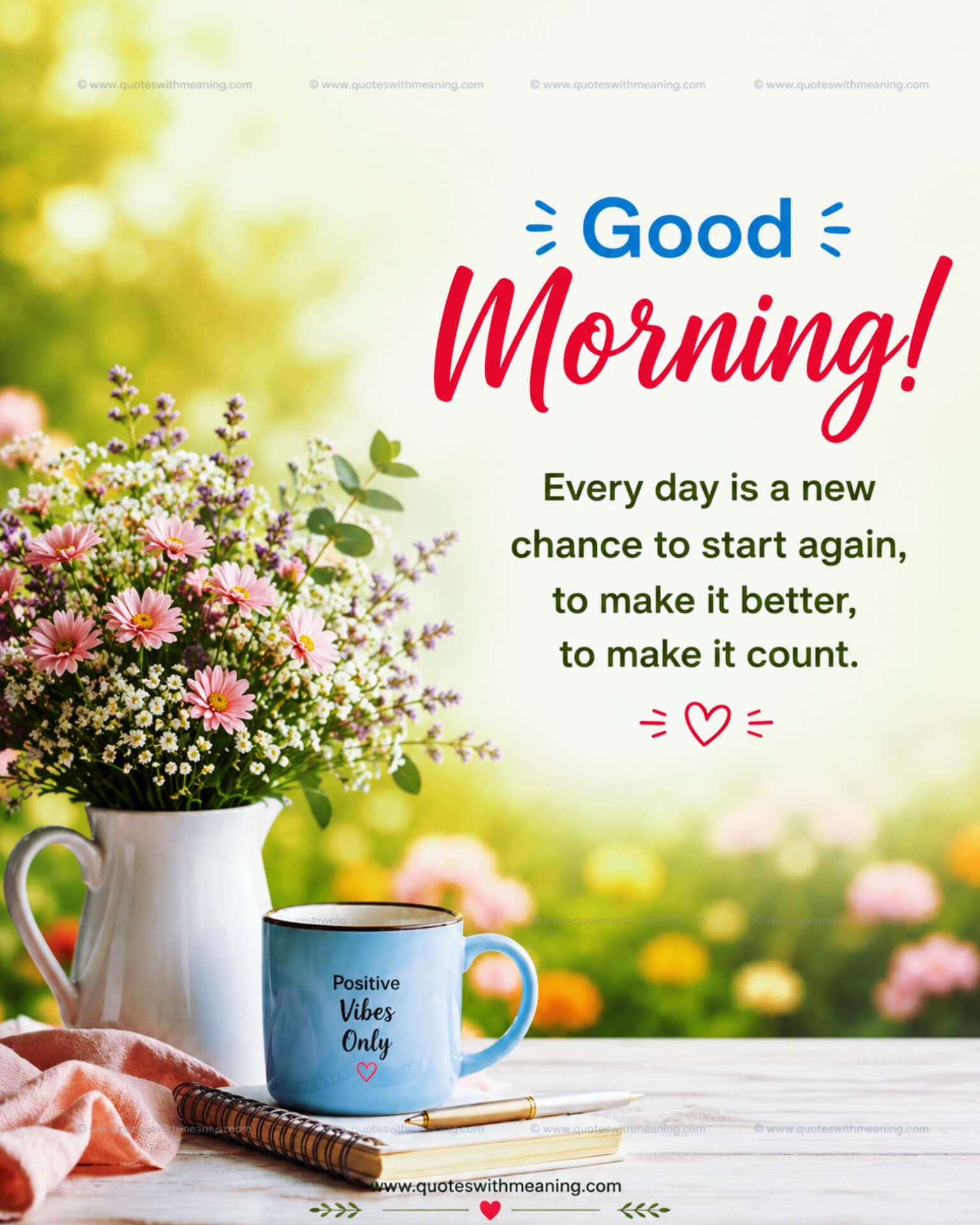 Free Good Morning motivational quote image #34 — download or share