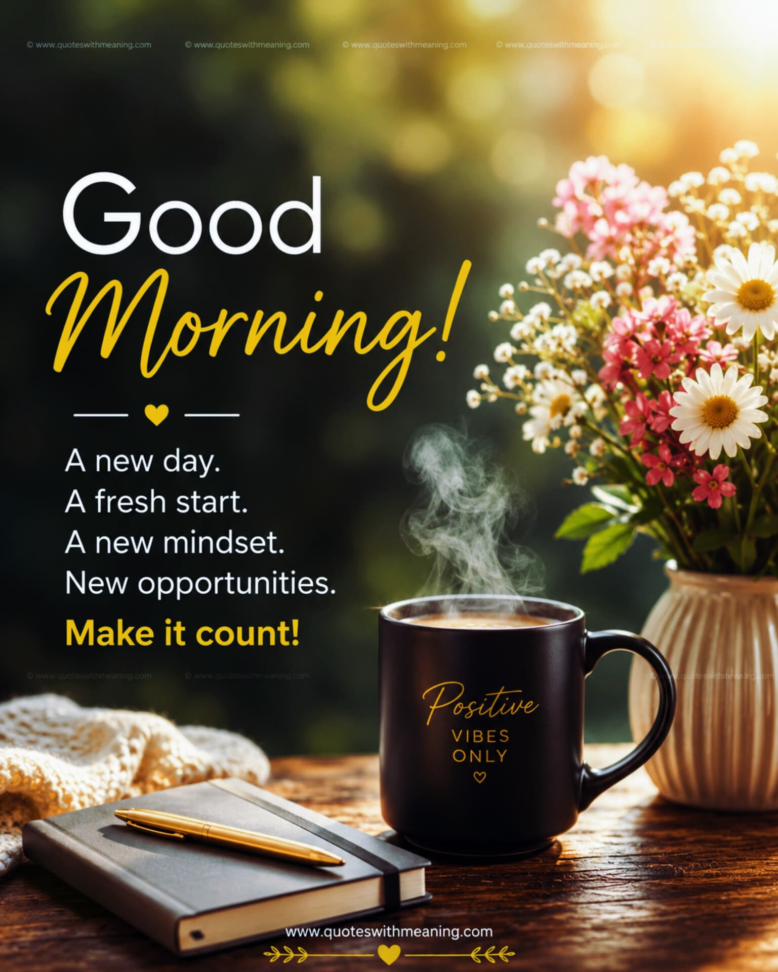 Free Good Morning motivational quote image #38 — download or share